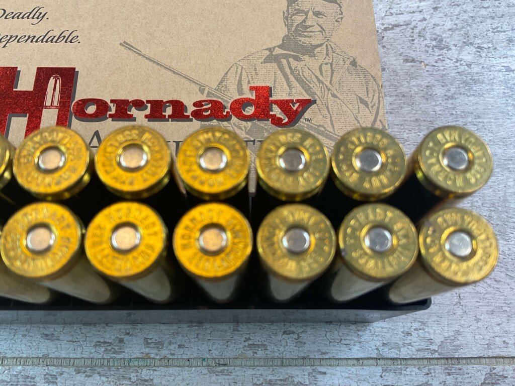 HORNADY CUSTOM 338 LAPUA, 250 GR. BTHP AMMO, FULL BOX, JAMES EARL JONES COLLECTION #5-11232-PF