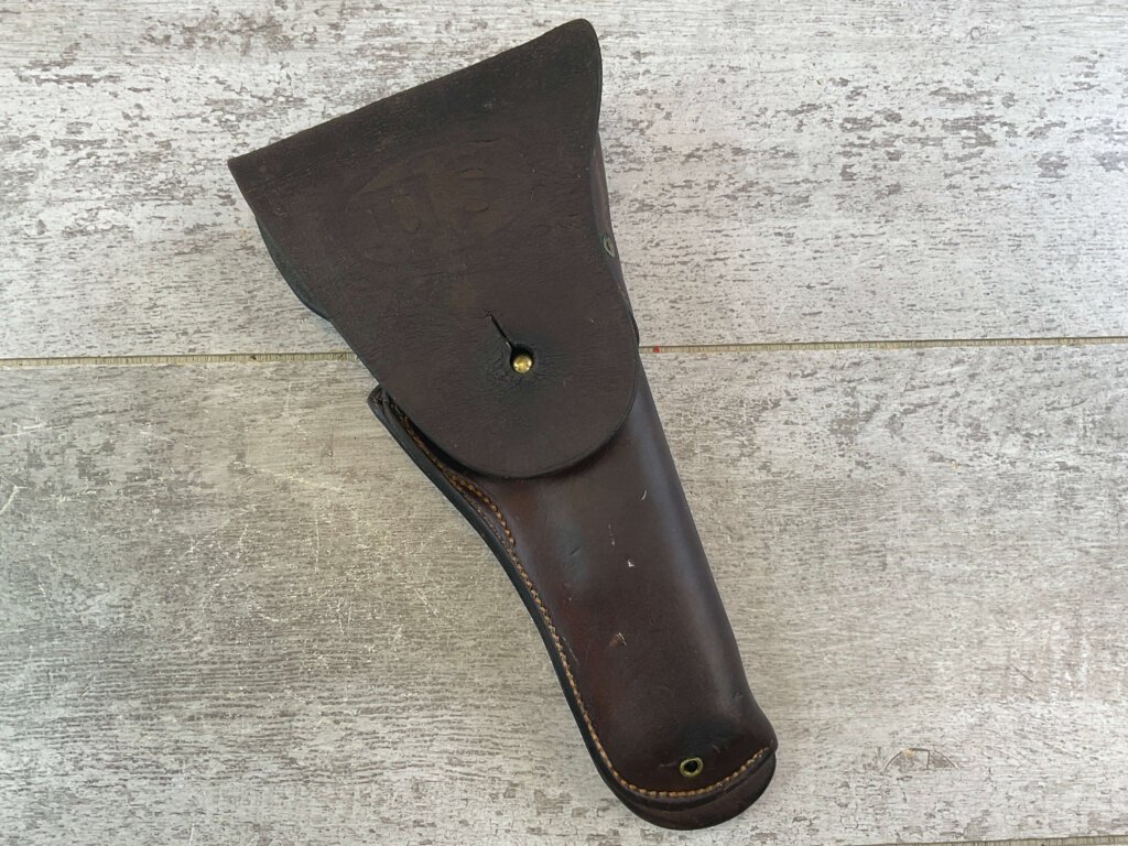 U.S. PERKINS CAMPBELL M1916 1911 BROWN LEATHER HOLSTER, WWI ISSUED #6-07024-PF