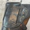 U.S. GRATON & KNIGHT CO. M1916 BLACK LEATHER HOLSTER 1943 DATED, WWII ISSUED #6-07025-PF