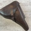 R. EHRNHARDT POESSNECK LUGER P08 BROWN HARDSHELL HOLSTER, 1937 DATED #6-07026-PF