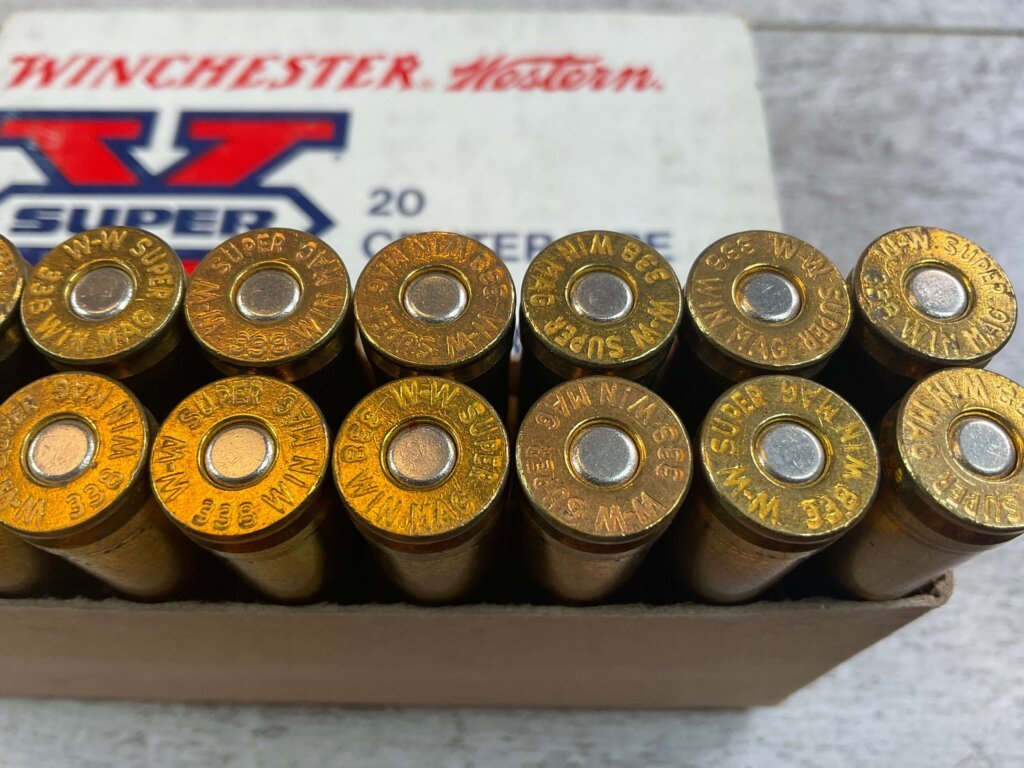 WINCHESTER WESTERN SUPER-X 338 WINCHESTER MAGNUM, 200 GR. SP AMMO, FULL BOX, JAMES EARL JONES COLLECTION #5-11236-PF