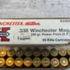 WINCHESTER WESTERN SUPER-X 338 WINCHESTER MAGNUM, 200 GR. SP AMMO, FULL BOX, JAMES EARL JONES COLLECTION #5-11236-PF