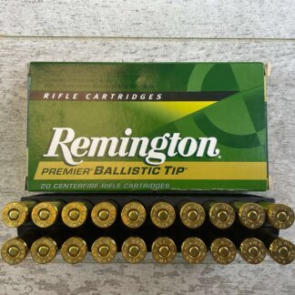 REMINGTON PREMIER BALLISTIC TIP 338 WINCHESTER MAGNUM, 200 GR. NOSLER BALLISTIC TIP AMMO, FULL BOX, JAMES EARL JONES COLLECTION #5-11237-PF