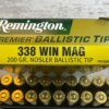 REMINGTON PREMIER BALLISTIC TIP 338 WINCHESTER MAGNUM, 200 GR. NOSLER BALLISTIC TIP AMMO, FULL BOX, JAMES EARL JONES COLLECTION #5-11237-PF