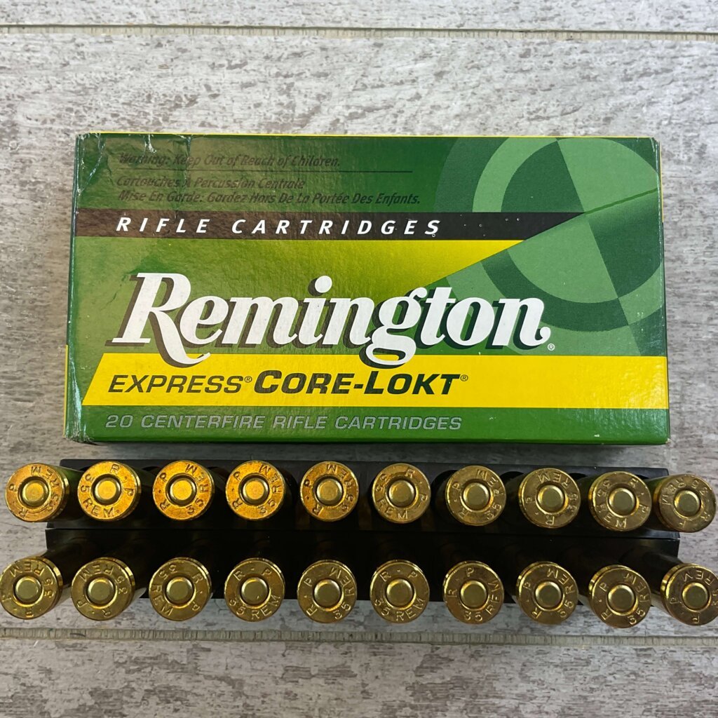 REMINGTON EXPRESS CORE-LOKT 35 REMINGTON, 150 GR. PTD SP AMMO, FULL BOX, JAMES EARL JONES COLLECTION #5-11240-PF