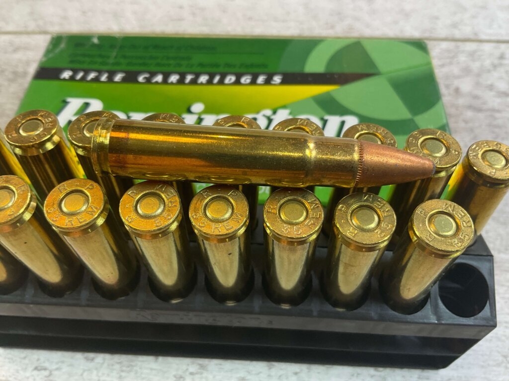 REMINGTON EXPRESS CORE-LOKT 35 REMINGTON, 150 GR. PTD SP AMMO, FULL BOX, JAMES EARL JONES COLLECTION #5-11240-PF