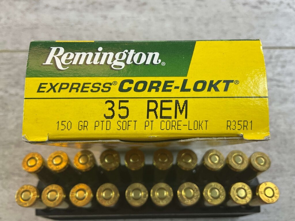 REMINGTON EXPRESS CORE-LOKT 35 REMINGTON, 150 GR. PTD SP AMMO, FULL BOX, JAMES EARL JONES COLLECTION #5-11240-PF
