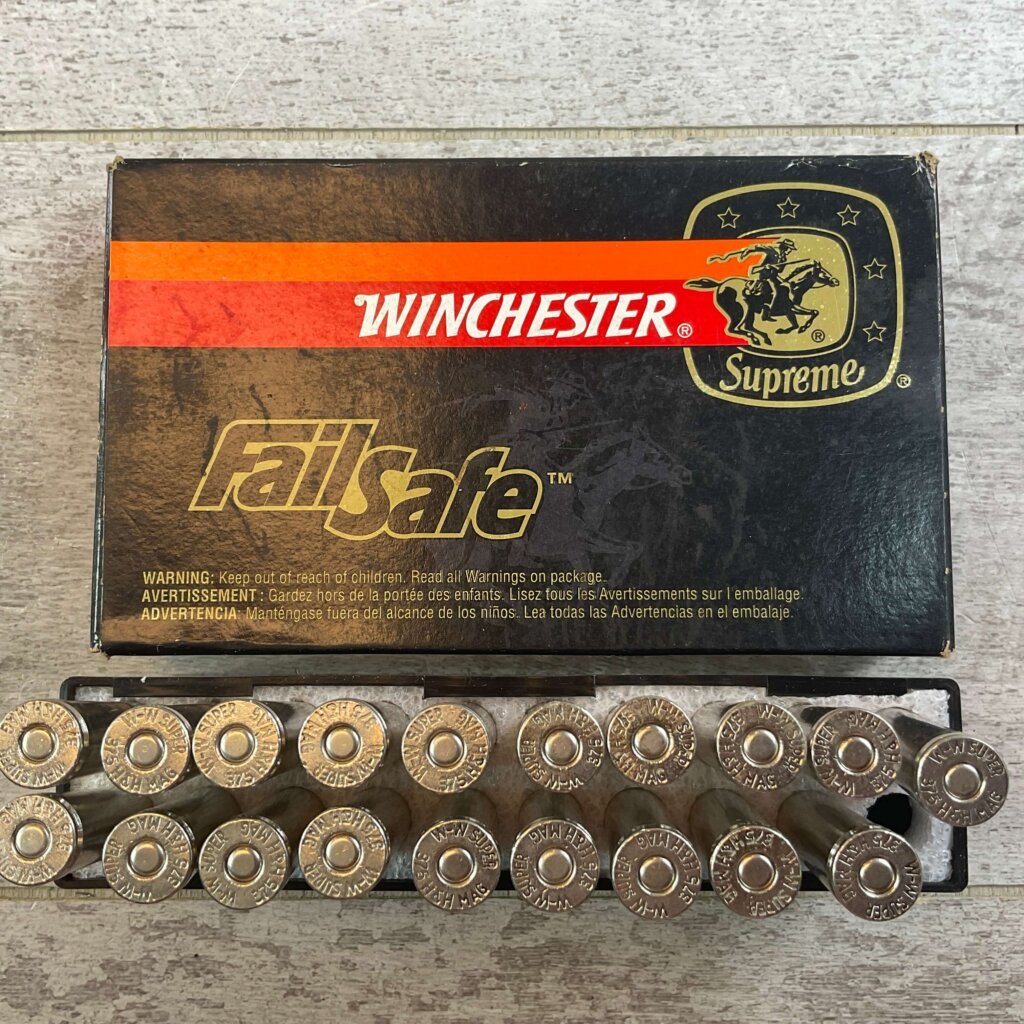 WINCHESTER SUPREME FAILSAFE 375 H&H MAGNUM, 270 GR. FS AMMO, QTY 19, JAMES EARL JONES COLLECTION #5-11243-PF