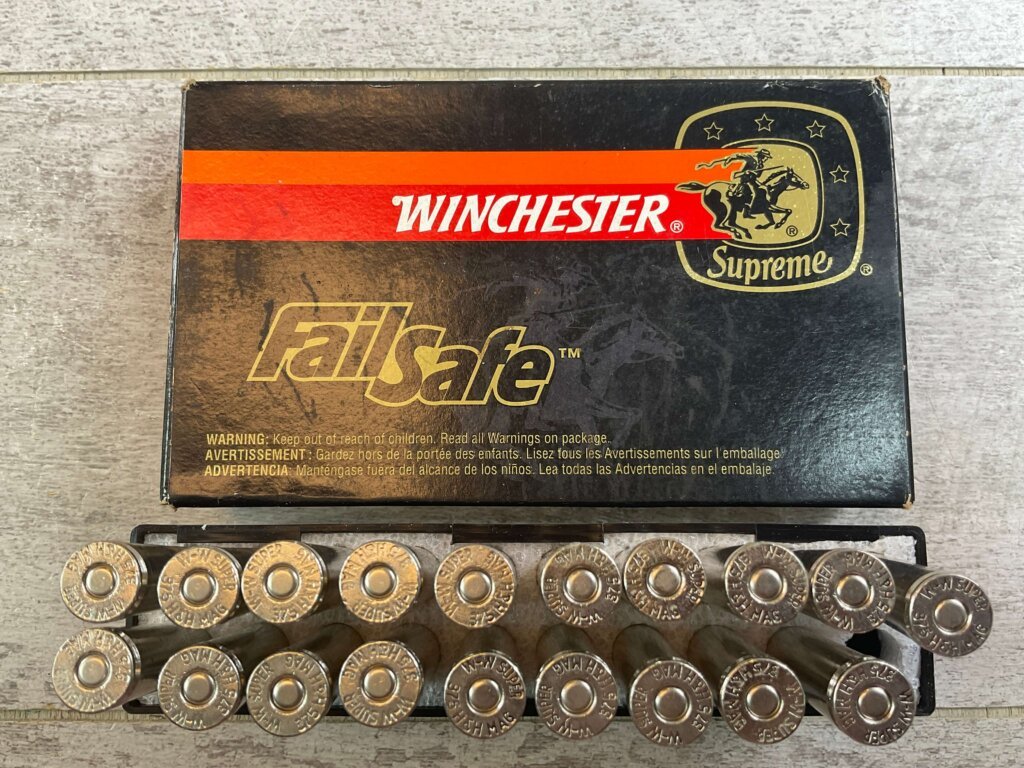 WINCHESTER SUPREME FAILSAFE 375 H&H MAGNUM, 270 GR. FS AMMO, QTY 19, JAMES EARL JONES COLLECTION #5-11243-PF