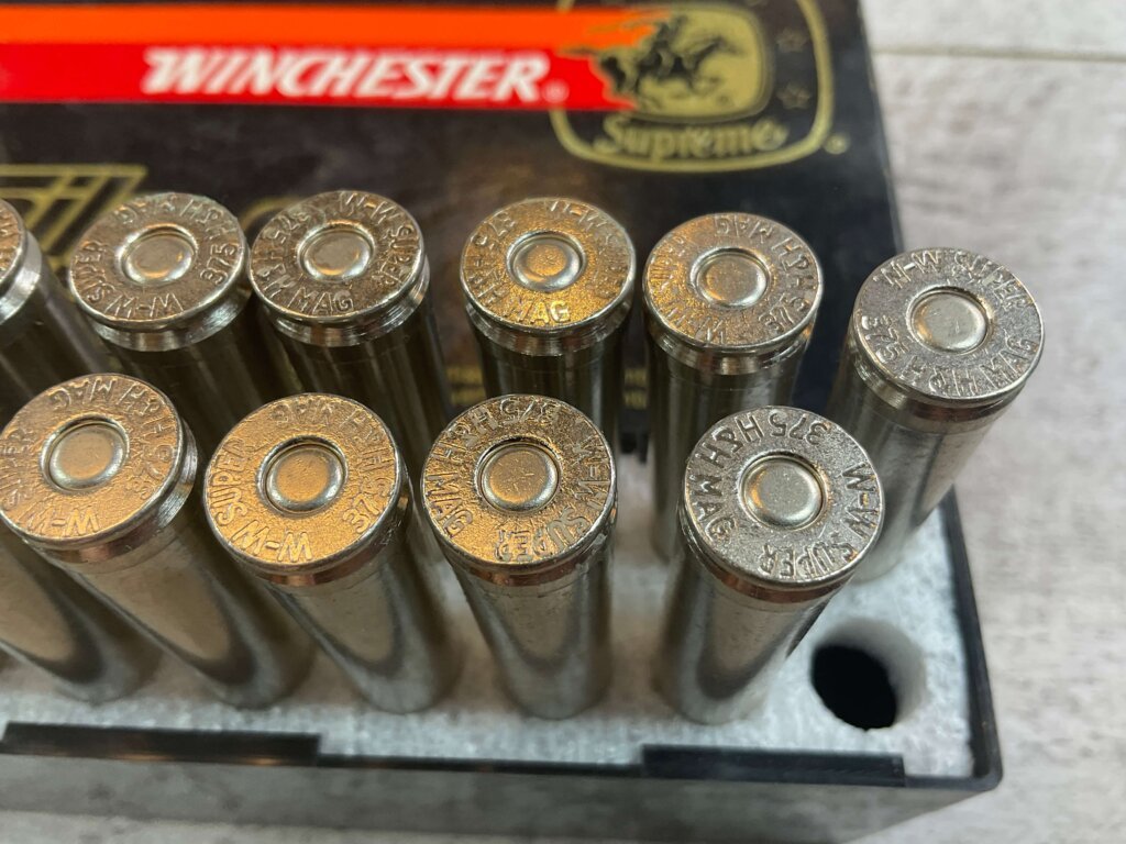 WINCHESTER SUPREME FAILSAFE 375 H&H MAGNUM, 270 GR. FS AMMO, QTY 19, JAMES EARL JONES COLLECTION #5-11243-PF