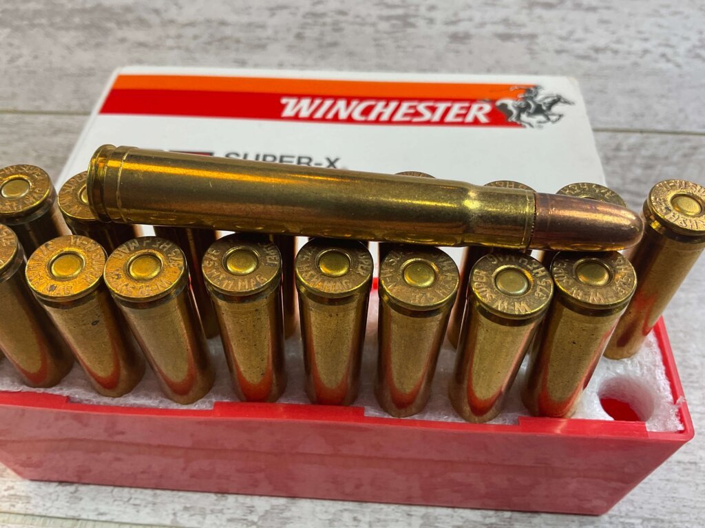 WINCHESTER SUPER-X 375 H&H MAGNUM, 300 GR. FULL METAL CASE AMMO, FULL BOX, JAMES EARL JONES COLLECTION #5-11244-PF