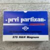PRVI PARTIZAN 375 H&H MAGNUM, 300 GR. FMJ RN AMMO, FULL BOX, JAMES EARL JONES COLLECTION #5-11247-PF