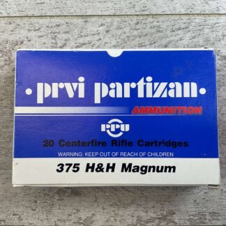 PRVI PARTIZAN 375 H&H MAGNUM, 300 GR. FMJ RN AMMO, FULL BOX, JAMES EARL JONES COLLECTION #5-11247-PF