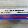 PRVI PARTIZAN 375 H&H MAGNUM, 300 GR. FMJ RN AMMO, FULL BOX, JAMES EARL JONES COLLECTION #5-11247-PF