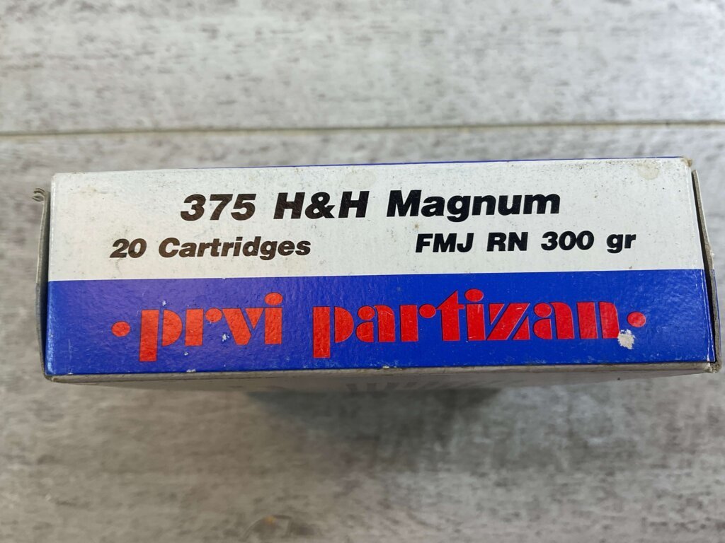 PRVI PARTIZAN 375 H&H MAGNUM, 300 GR. FMJ RN AMMO, FULL BOX, JAMES EARL JONES COLLECTION #5-11247-PF