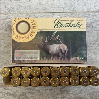 WEATHERBY 378 WBY MAGNUM ULTRA-HIGH VELOCITY, 300 GR. FMJ AMMO, QTY 19, JAMES EARL JONES COLLECTION #5-11248-PF