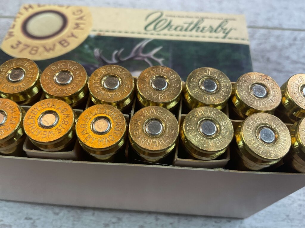 WEATHERBY 378 WBY MAGNUM ULTRA-HIGH VELOCITY, 300 GR. FMJ AMMO, QTY 19, JAMES EARL JONES COLLECTION #5-11248-PF