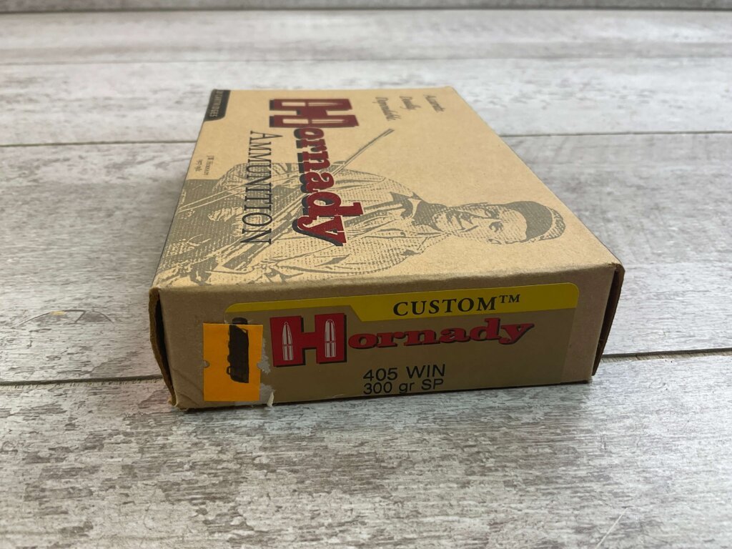 HORNADY CUSTOM 405 WINCHESTER, 300 GR. SP AMMO, FULL BOX, JAMES EARL JONES COLLECTION #5-11250-PF