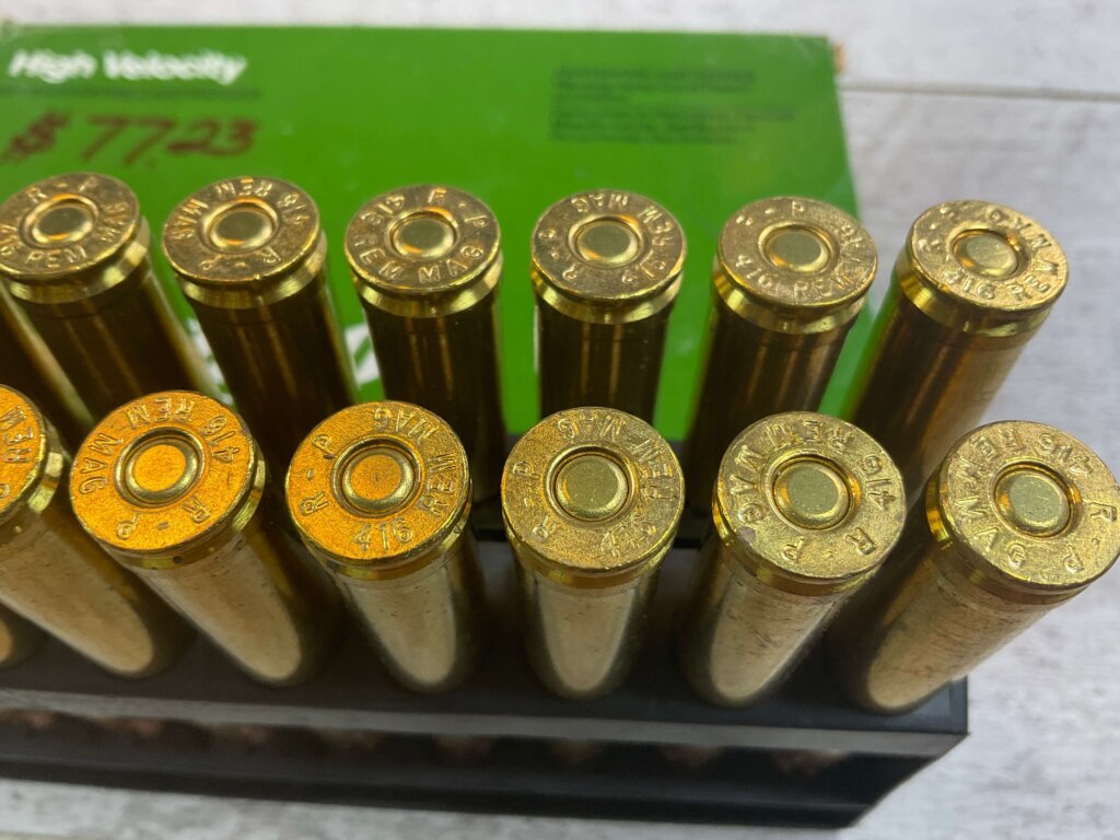 REMINGTON 416 REMINGTON MAGNUM, 400 GR. SWIFT A-FRAME PTD SP AMMO, QTY 19, JAMES EARL JONES COLLECTION #5-11253-PF