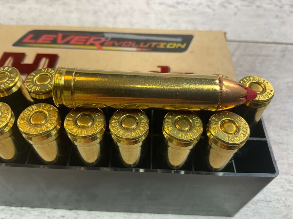 HORNADY LEVEREVOLUTION 450 MARLIN, 325 GR. EVOLUTION AMMO, FULL BOX, JAMES EARL JONES COLLECTION #5-11260-PF