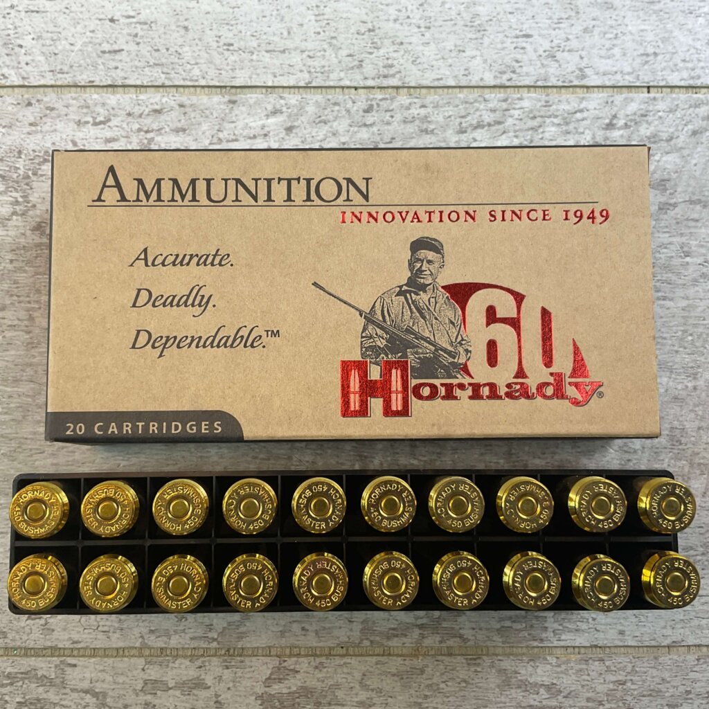 HORNADY CUSTOM 450 BUSHMASTER, 250 GR. FTX AMMO, VARIOUS, JAMES EARL JONES COLLECTION #5-11261-PF