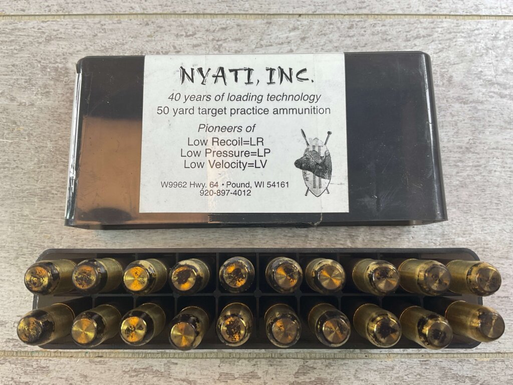 NYATI INC. 458 WINCHESTER MAGNUM, 500 GR. BARNES SOLID RN AMMO, FULL BOX, JAMES EARL JONES COLLECTION #5-11266-PF