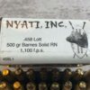 NYATI INC. 458 LOTT, 500 GR. BARNES SOLID RN AMMO, FULL BOX, JAMES EARL JONES COLLECTION #5-11267-PF