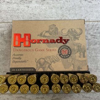 HORNADY DANGEROUS GAME SERIES 458 LOTT, 500 GR. DGS AMMO, FULL BOX, JAMES EARL JONES COLLECTION #5-11270-PF