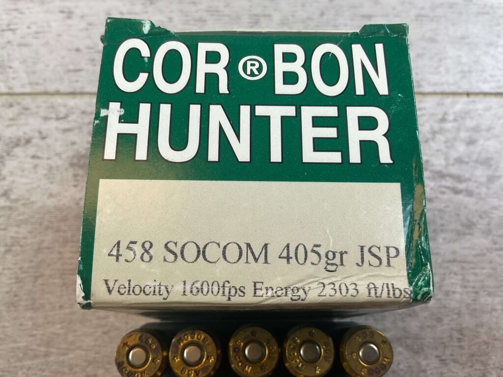 COR-BON HUNTER 458 SOCOM, 300 GR. JHP AMMO, FULL BOX, JAMES EARL JONES COLLECTION #5-11271-PF