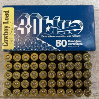 3D BLUE COWBOY LOAD 44-40 WINCHESTER, 200 GR. FLAT POINT AMMO, FULL BOX, JAMES EARL JONES COLLECTION #5-11274-PF