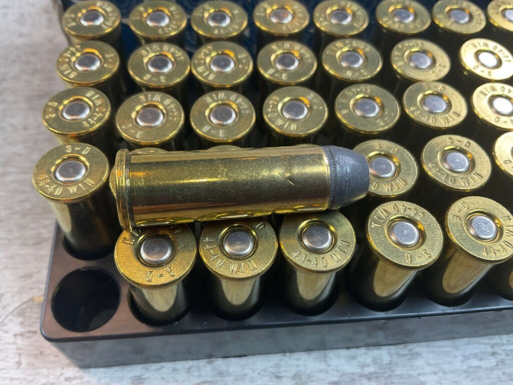 3D BLUE COWBOY LOAD 44-40 WINCHESTER, 200 GR. FLAT POINT AMMO, FULL BOX, JAMES EARL JONES COLLECTION #5-11274-PF