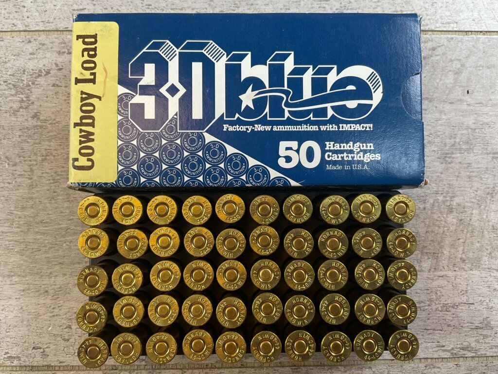 3D BLUE COWBOY LOAD 44-40 WINCHESTER, 200 GR. RN AMMO, FULL BOX, JAMES EARL JONES COLLECTION #5-11275-PF