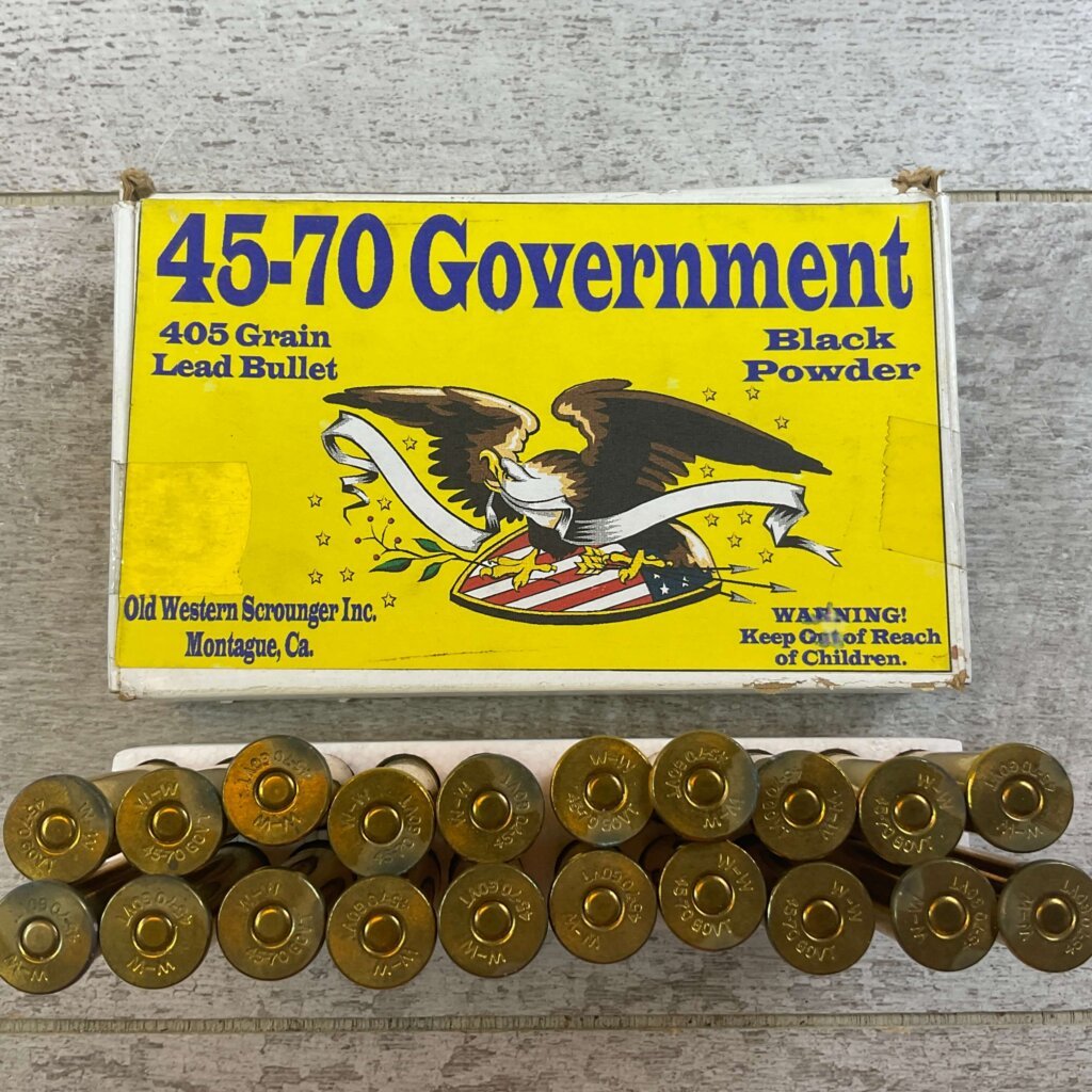 OLD WESTERN SCROUNGER 45-70 GOVT., 405 GR. LEAD BULLET, BLACK POWDER AMMO, JAMES EARL JONES COLLECTION #5-11277-PF
