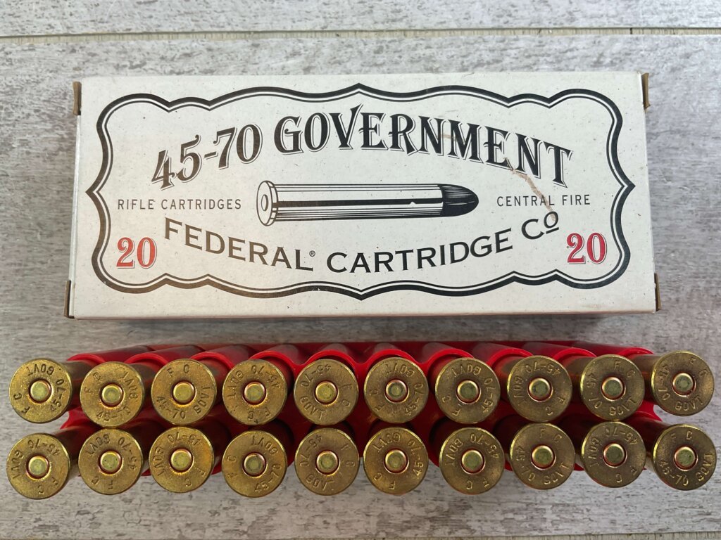FEDERAL 45-70 GOVT., 405 GR. CAST LEAD AMMO, VINTAGE FULL BOX, JAMES EARL JONES COLLECTION #5-11279-PF