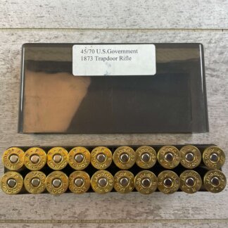 CUSTOM 45-70 GOVT. AMMO BY GERALD QUINTEL, FULL BOX, JAMES EARL JONES COLLECTION #5-11281-PF