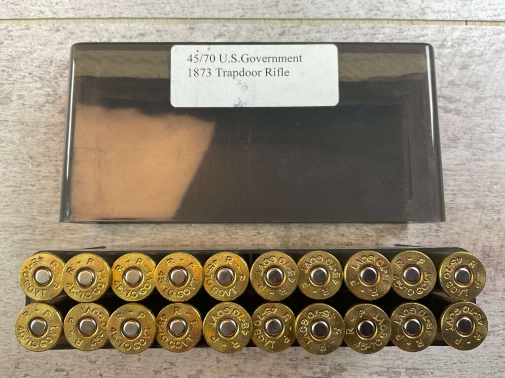 CUSTOM 45-70 GOVT. AMMO BY GERALD QUINTEL, FULL BOX, JAMES EARL JONES COLLECTION #5-11281-PF