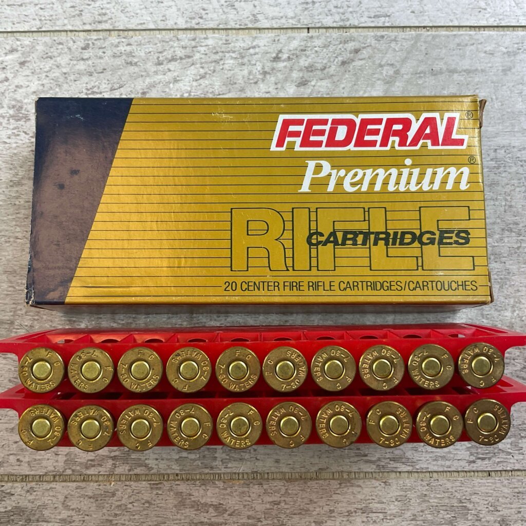 FEDERAL PREMIUM 7-30 WATERS, 120 GR. BTSP AMMO, JAMES EARL JONES COLLECTION #5-11285-PF