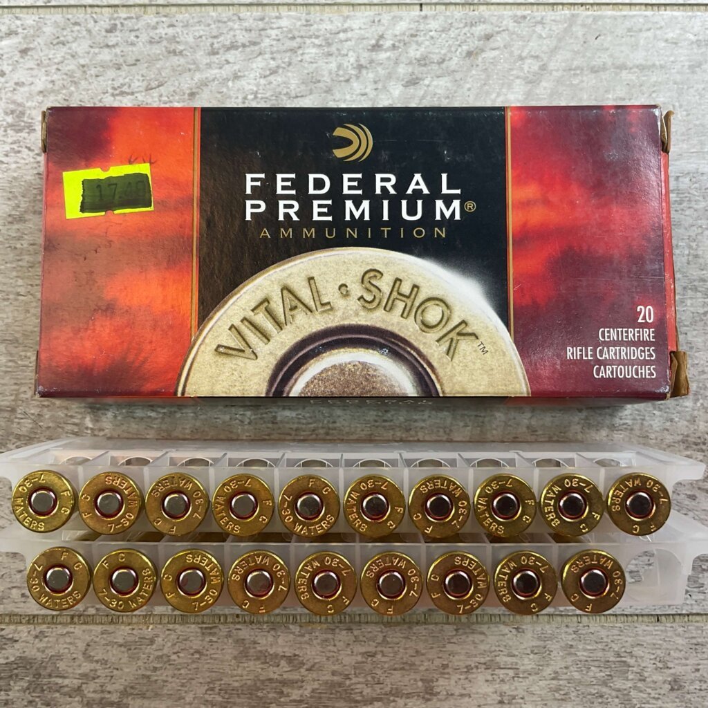 FEDERAL PREMIUM 7-30 WATERS, 120 GR. BTSP AMMO, JAMES EARL JONES COLLECTION #5-11285-PF