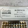 CABELA'S OBSOLETE AMMUNITION 30 FRENCH, 86 GR. JSP AMMO, FULL BOX, JAMES EARL JONES COLLECTION #5-11288-PF