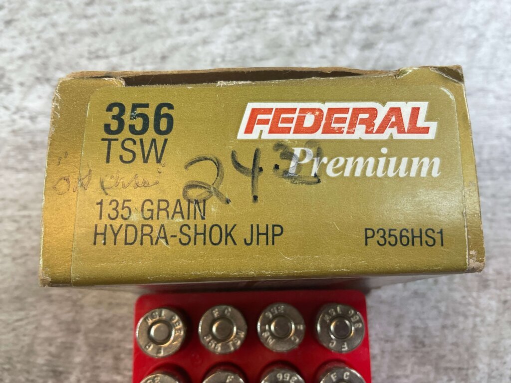 FEDERAL PREMIUM 356 TSW, 135 GR. HYDRA-SHOK JHP AMMO, FULL BOX, JAMES EARL JONES COLLECTION #5-11290-PF