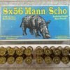 OLD WESTERN SCROUNGER 8X56 MANN/SCHO, 170 GR. SP AMMO, FULL BOX, JAMES EARL JONES COLLECTION #5-11291-PF