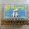 OLD WESTERN SCROUNGER 43 MAUSER, 340 GR. LEAD BULLET AMMO, FULL BOX, JAMES EARL JONES COLLECTION #5-11293-PF