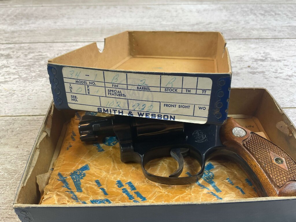 SMITH & WESSON S&W MODEL 34-1 .22LR 2" BBL REVOLVER IN BOX & MINTY #6-07039-PF