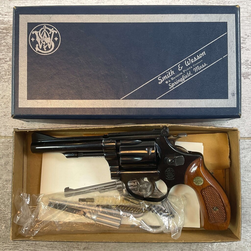 SMITH & WESSON S&W MODEL 34-1 .22LR 4" BBL REVOLVER IN BOX & MINTY #6-07038-PF