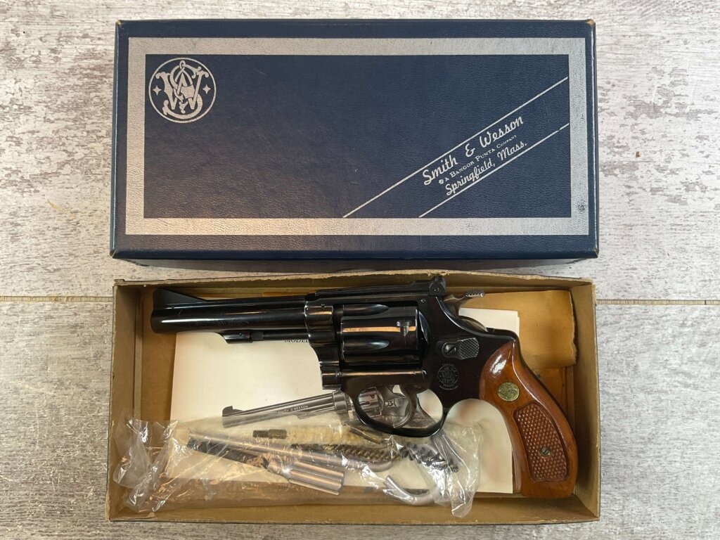 SMITH & WESSON S&W MODEL 34-1 .22LR 4" BBL REVOLVER IN BOX & MINTY #6-07038-PF