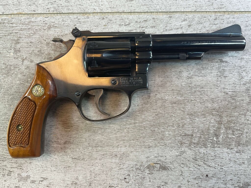 SMITH & WESSON S&W MODEL 34-1 .22LR 4" BBL REVOLVER IN BOX & MINTY #6-07038-PF