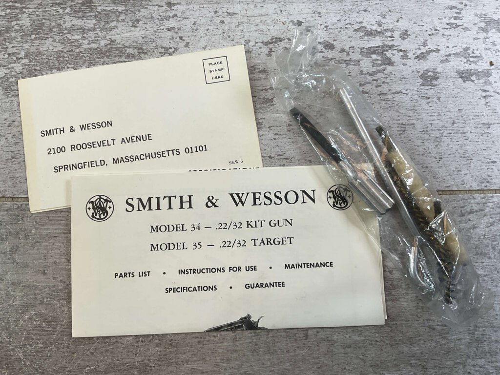 SMITH & WESSON S&W MODEL 34-1 .22LR 4" BBL REVOLVER IN BOX & MINTY #6-07038-PF