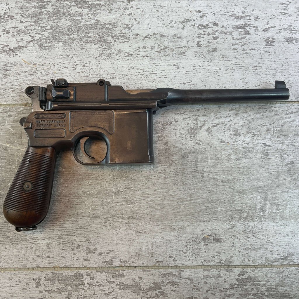 MAUSER C96 BROOMHANDLE 7.63 SEMI AUTO PISTOL #6-07500-JV
