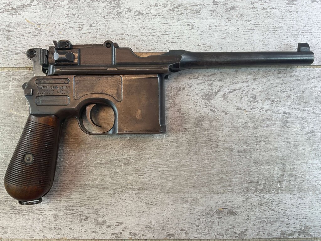 MAUSER C96 BROOMHANDLE 7.63 SEMI AUTO PISTOL #6-07500-JV