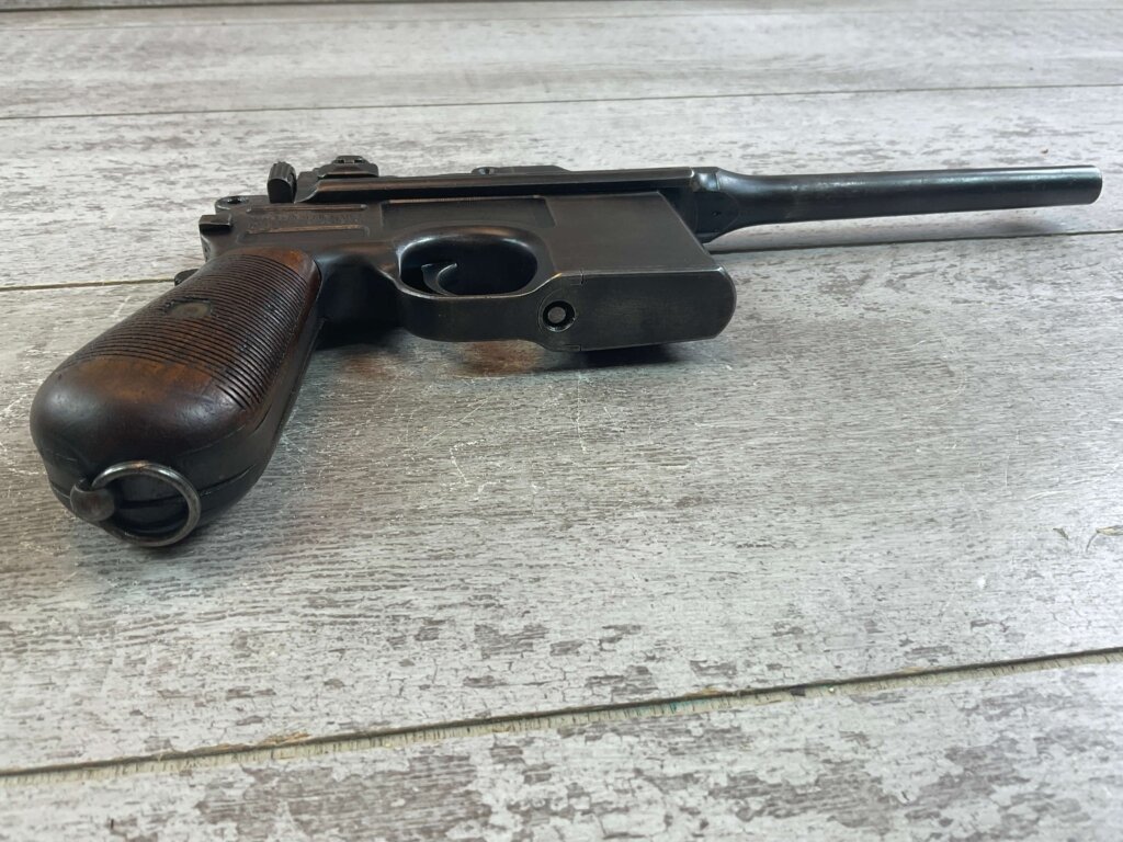 MAUSER C96 BROOMHANDLE 7.63 SEMI AUTO PISTOL #6-07500-JV